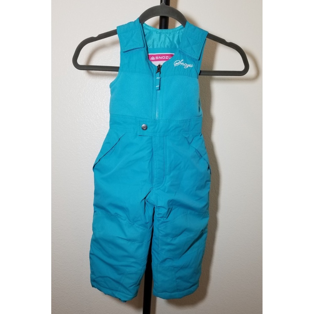 Snozu Toddler Girls Size 2T Teal Overall Snow Bib Winter Ski Outdoor NWOT